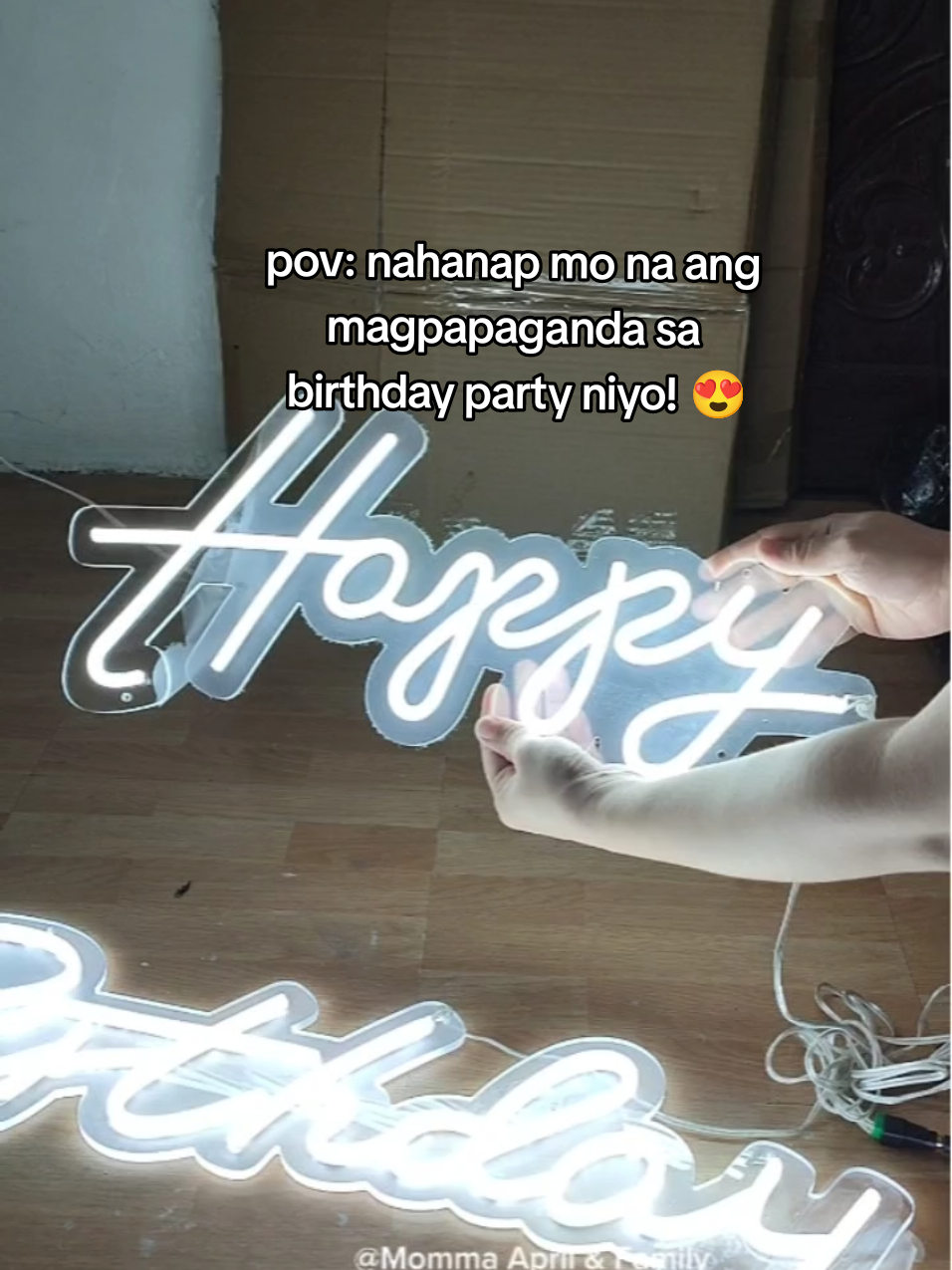 mukang laging bonga ang birthday kapag may ganito! 😍 #birthday #decor #ledsign #happybirthdayled #trending #foryou