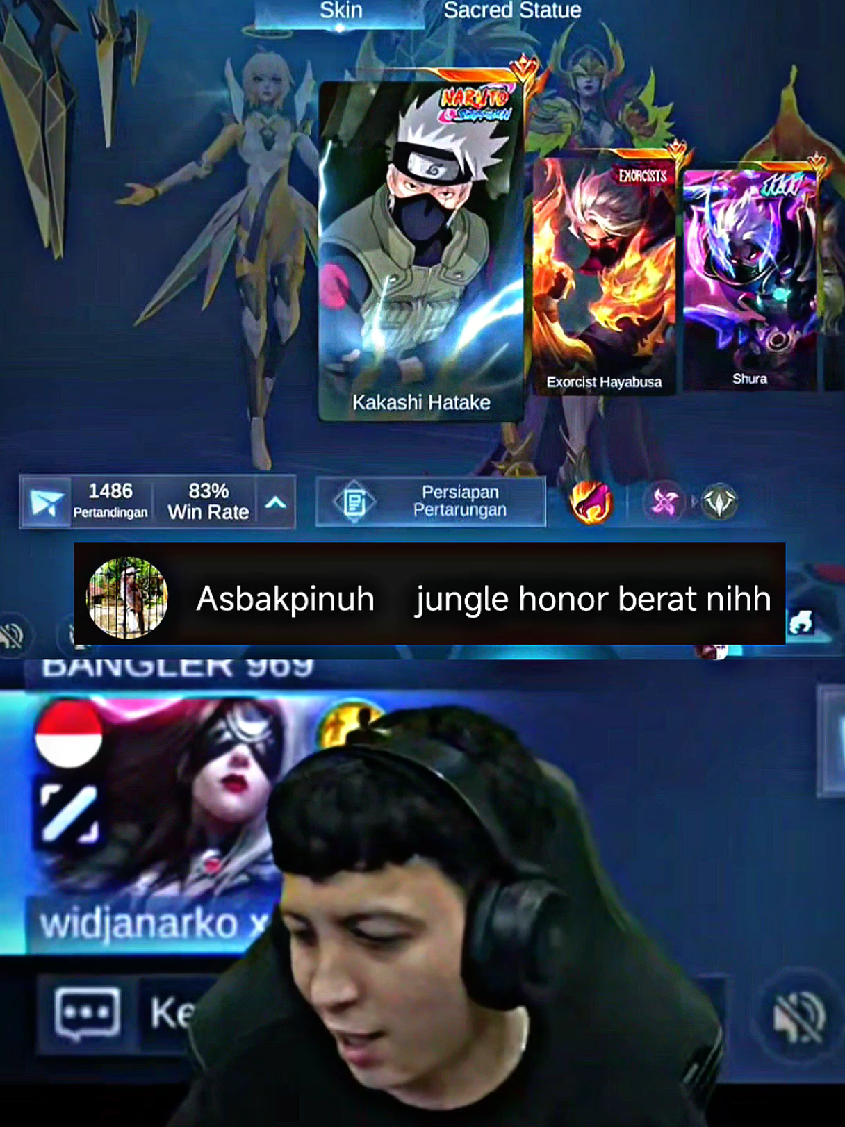 Jungler honorer😭😂#xinnn98 #MLBBxNARUTO #MLBB #MobileLegendsBangBang #fyp 