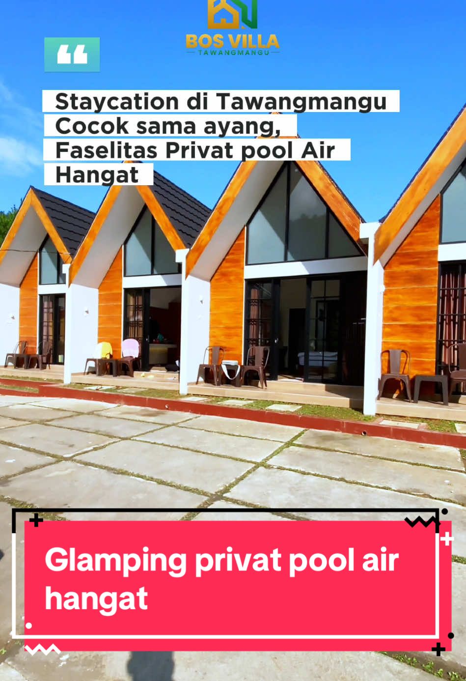 fasilitas di glamping: 1.dapur umum : fasilitas komplit 2.genset  Fasilitas galmping bahagia - welcome drink + snack - ⁠teko listrik - ⁠free breakfast 2 pax (pilih menu ) - ⁠andoid  tv - ⁠netflix - ⁠kamar mandi air hangat - ⁠private poll dengan air hangat - ⁠wifi  - ⁠hairdryer - ⁠sofa bed - amenities - ⁠genset - ⁠good view - ⁠sepeda motor matic - ⁠dapur umum (dengan fasilitas :  -kompor -magic com -teko -wajan -airfire -kulkas -piring -sendok  -mangkok -gelas -cobek Harga senin-kamis 600.000 Jumat 700.000 Sabtu 800.000 #staycationtawangmangu #glamping #tawangmangu #cottagetawangmangu #cottagecoreaesthetic #cottagetawangmangu #homestay #fyp #glampingtawangmangu #penginapan #bosvillatawangmangu 