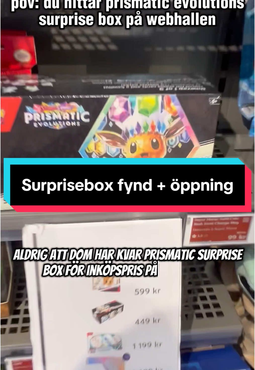 Prismatic Evolution ute i det vilda?! @Webhallen levererar! #pokemon #packopening #godpack #umbreon #fynd 