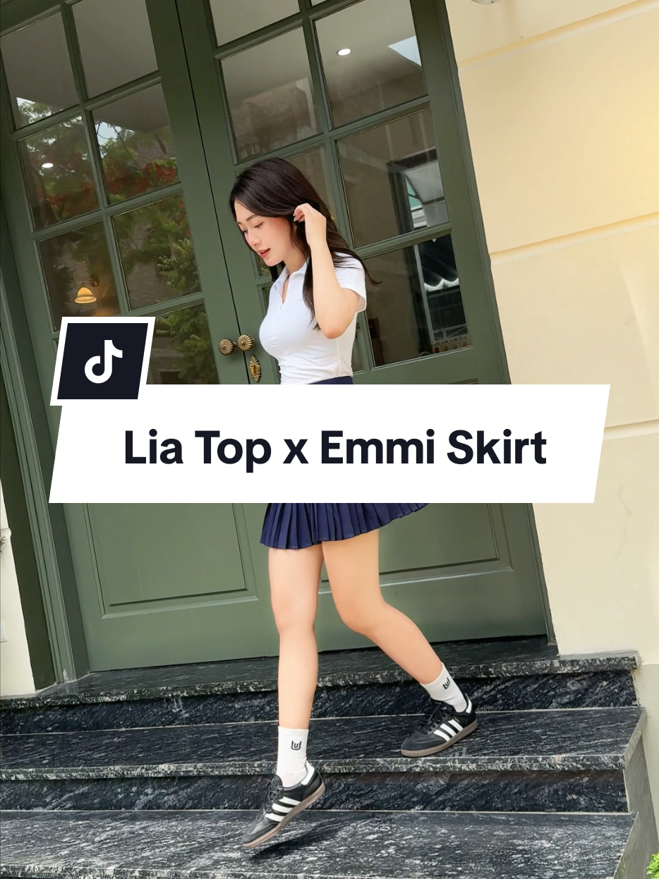 Outfit diện đi đâu cũng xinh, cũng nổi nè! LIA TOP X EMMI SKIRT – từ sân bóng đến quán cafe, từ vibe thể thao đến nàng thơ, đều “cân” hết 😍🎾☕#mixmatch #phoidoxinh #gymgirl #thinhhanh #outfitideas 