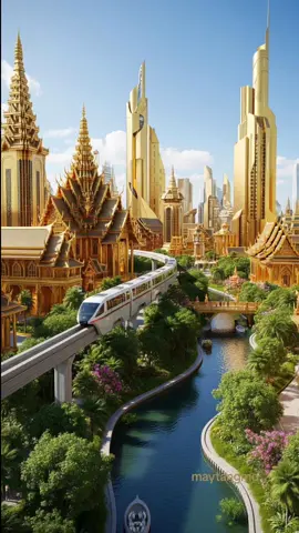 At a certain place where the future and Thai art blended together,  #digitalart #generativeart #techart #digitalart #generativeart #creativecoding #generativeart #ai #AI #aiart #aiartcommunity #aiartgenerator #aithailand #aisiam #siam 