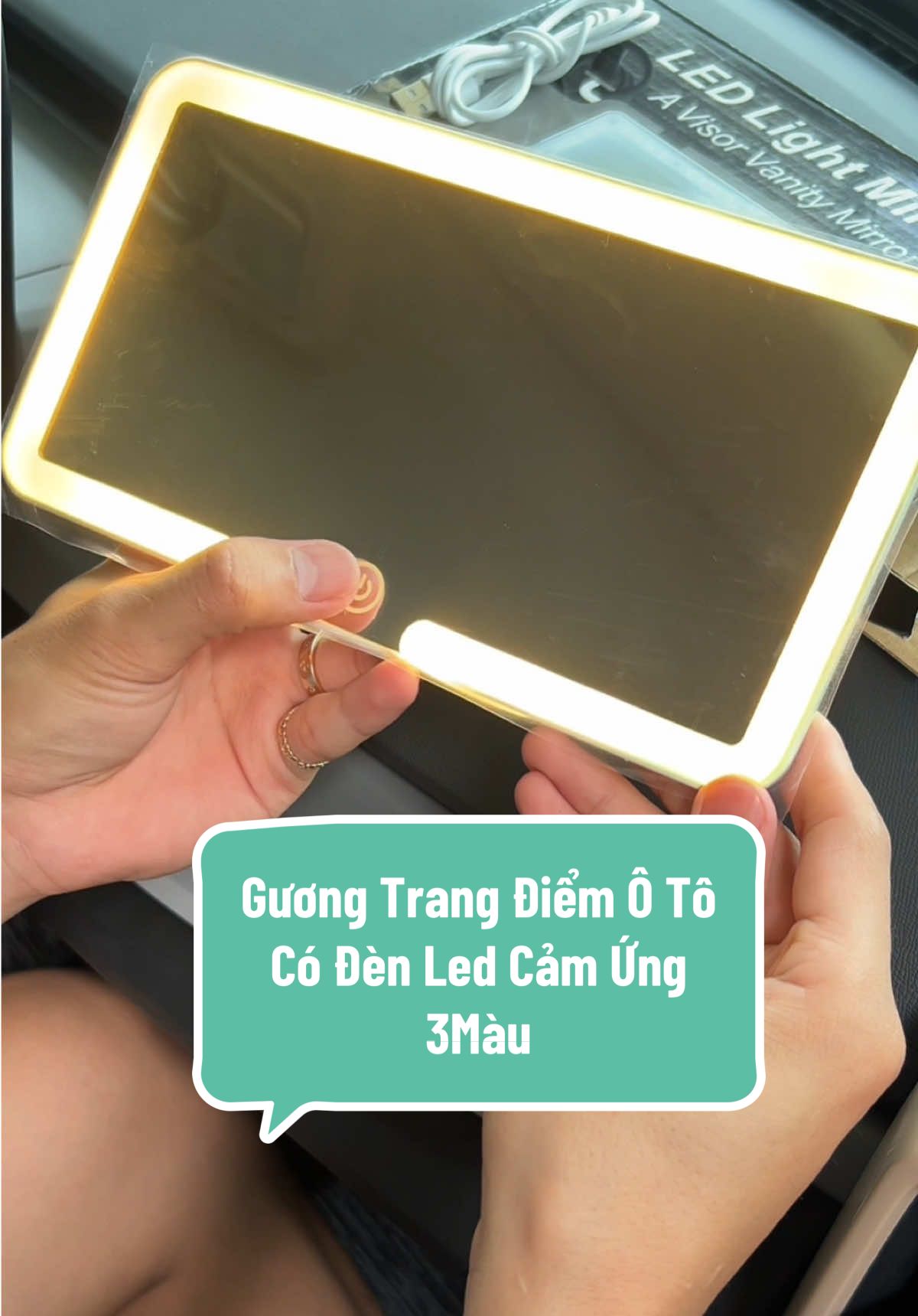 Gương trang điểm ô tô Chocar , tích hợp đèn led 3 Tone màu cho xe ô tô #guongtrangdiemoto #guongtrangdiemtrenxeoto #guongtrangdiemxehoi #viral #xuhuongtiktok2025 