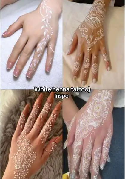#henna #tattoo #idea #white 