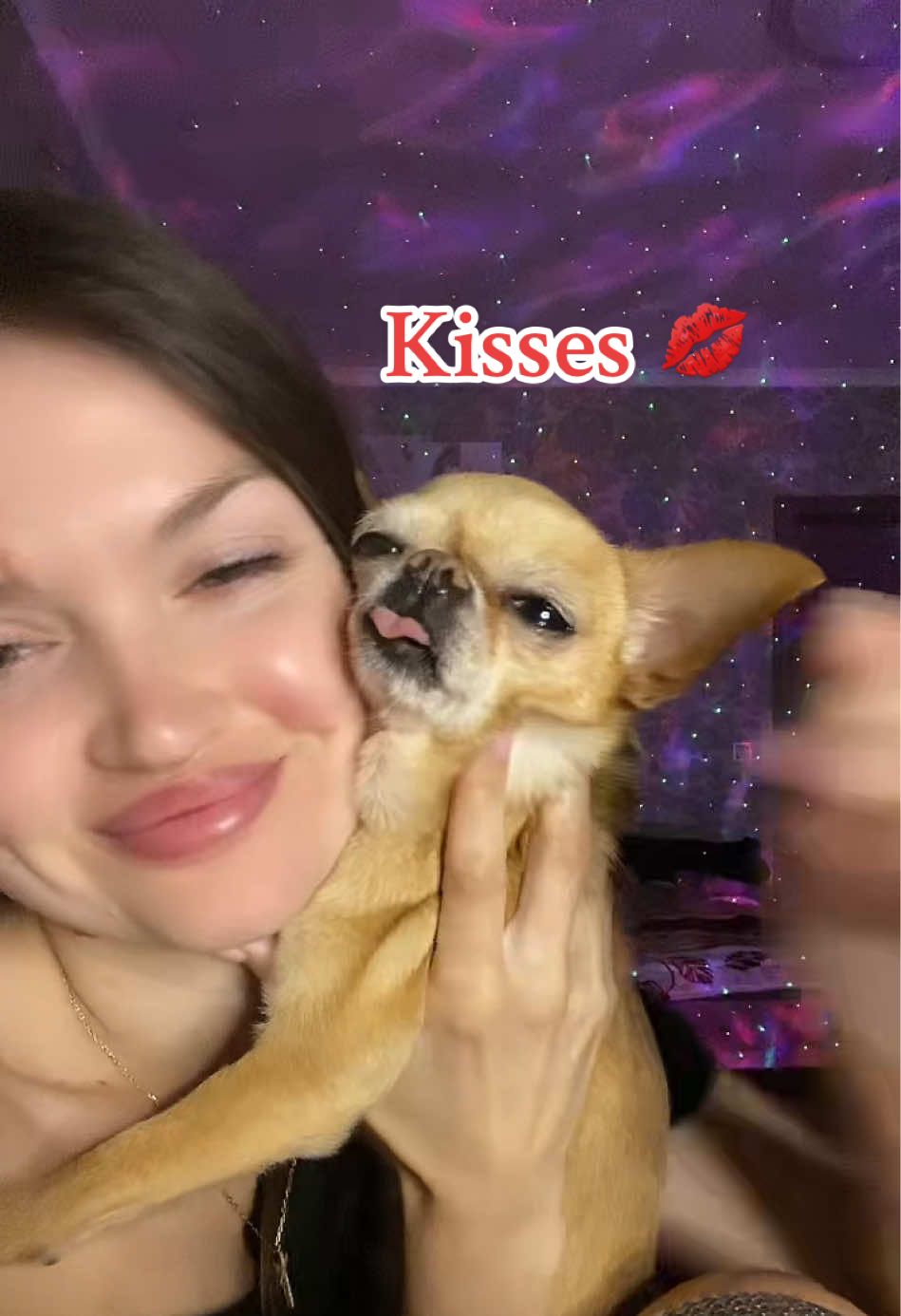 YouTube:mishkaasmr #dogsoftiktok #nofilterpupa #ASMR #kiss 