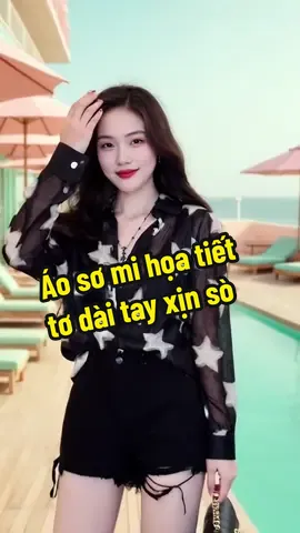 Áo sơ mi họa tiết dài tay xịn sò #aosominu #stylehanquoc #fyp #xuhuong #shopdoxinhnu 