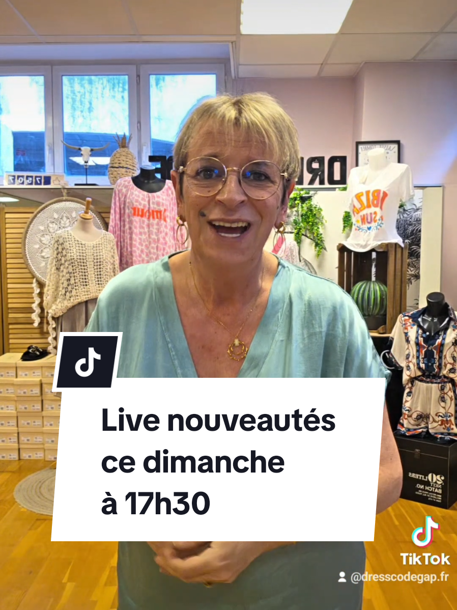 Ce soir c’est shopping dans ton canapé ! Nouveaux looks, nouvelles chaussures, et conseils en direct. Des nouveautés qui claquent, des fringues stylées et des pièces qu’on ne garde jamais longtemps en stock… Viens papoter, craquer (un peu), et shopper en live ! #liveshopping #dresscodegap #plussizefashion #grandetaille #femmeronde #chaussuresfemme #nouveautemode #tiktoklive #shopwithme #fashionaddict 
