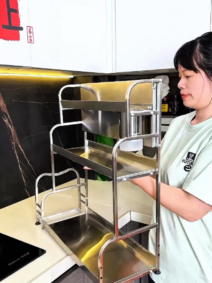 Kệ đa năng inox 304 đựng gia vị nhà bếp#giadung_giadinh01 #cuahangdodungnhabep1 #xuhuongtiktok 