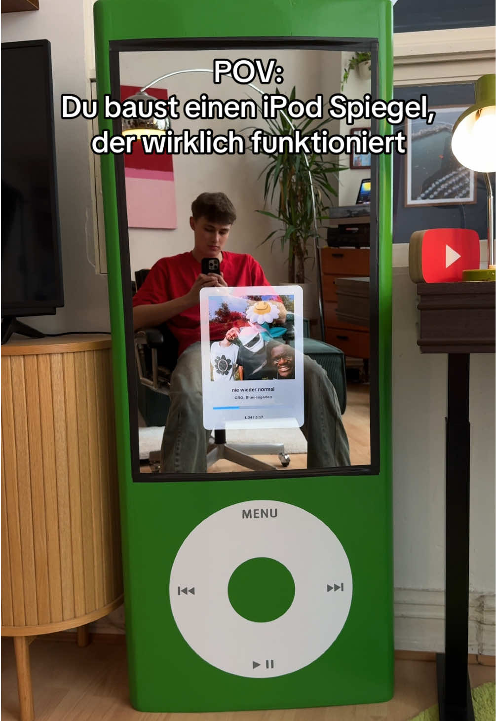 Ich habe in den letzten Wochen einen funktionierenden iPod Spiegel gebaut und das ist das Ergebnis 🌟 #DIY #imirror #ipod #interiordesign