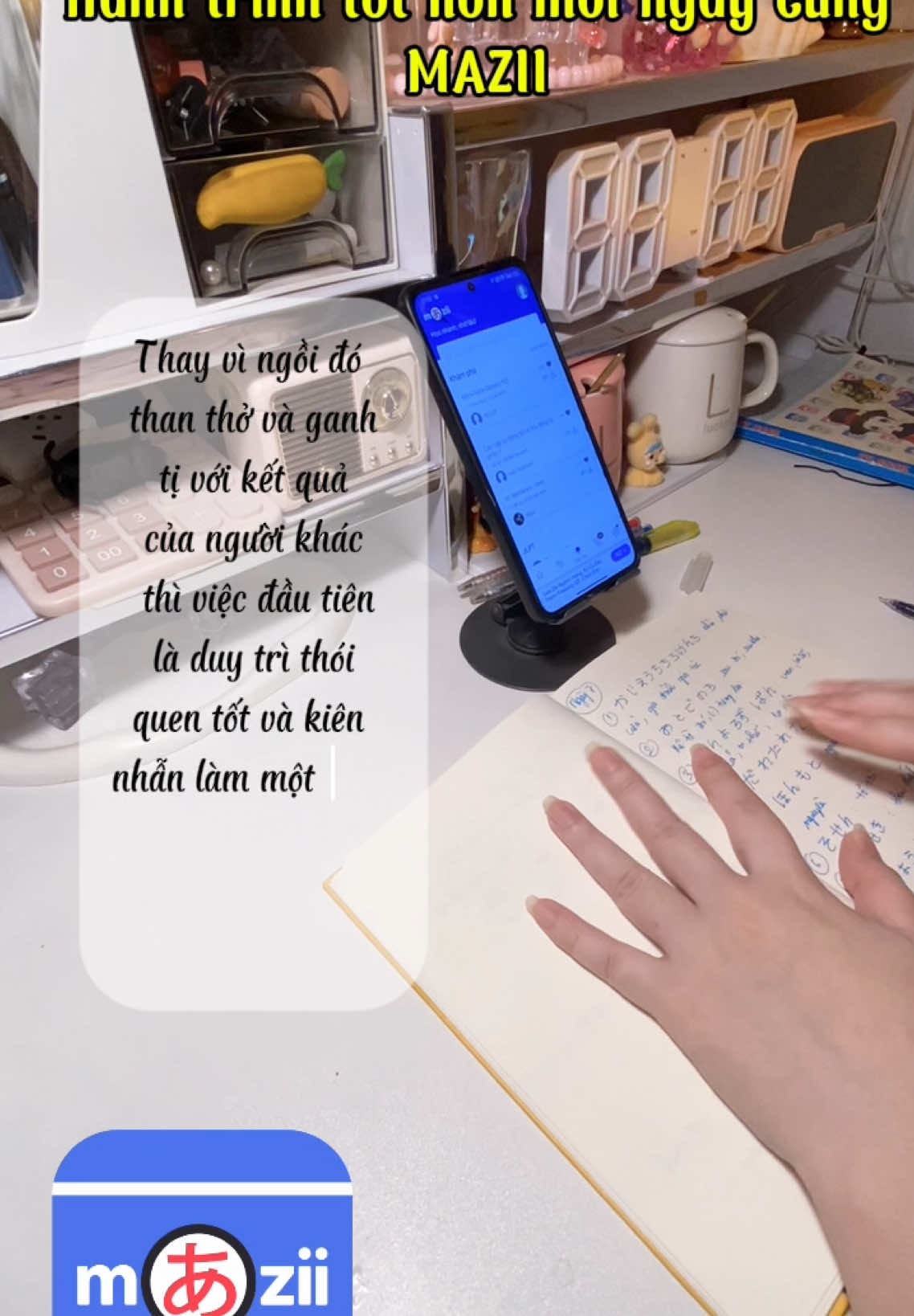 Cố gắng tốt hơn mỗi ngày cùng @Từ điển Mazii 🇯🇵   #tothonmoingay #mazii #tudienmazii #hoctiengnhat #nhatban