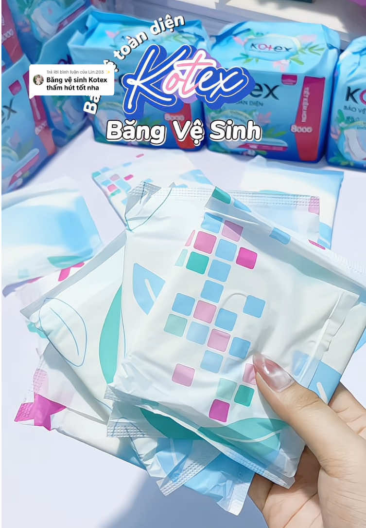 Trả lời @Lin.203 ✨ Băng vệ sinh Kotex toàn diện thấm hút tốt kh sợ mùi ạ🤩 #kotex #bangvesinh #bangvesinhkotex #bangvesinhkotexbaovetoandien #bvskotex #bvsthamhuttot #bangvesinhkotextoandien #xuhuong #lynnunbox #fyp #trending #lin203 #foryou #unboxing #viral 