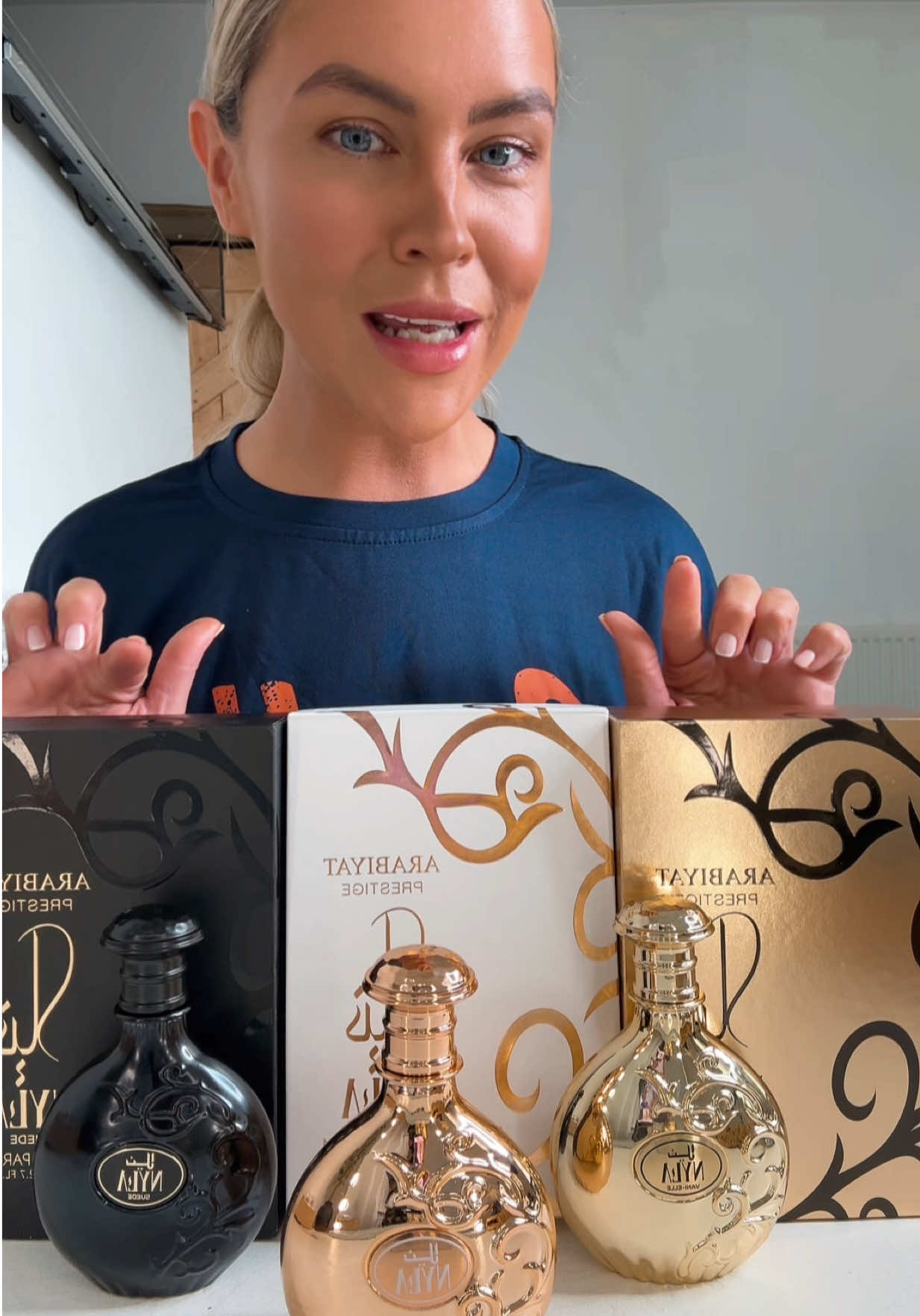 The Nyla collection by Arabiyat Prestige! 3 of the most beautiful fragrances I own 🤩 #nyla #fragrances #eaudeparfum #parfum #tiktokmademebuyit #viralperfume 