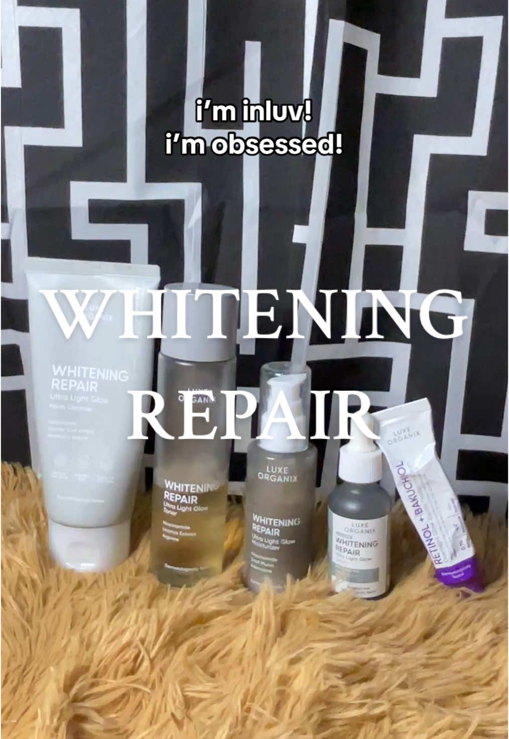 i’m inluv! i’m obsessed!✨ #luxeorganix #whitening #moisturizer #serum #retinol #bundlepack 