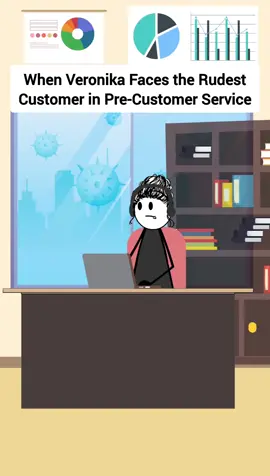 When Veronika Faces the Rudest Customer in Pre-Customer Service. #therealveronika #animation #shortsreels #animationmedia #funnyvideo #comedy #reels #animationvideos #skits #skitscomedy #animationart #customerService #callcenter #veronika 