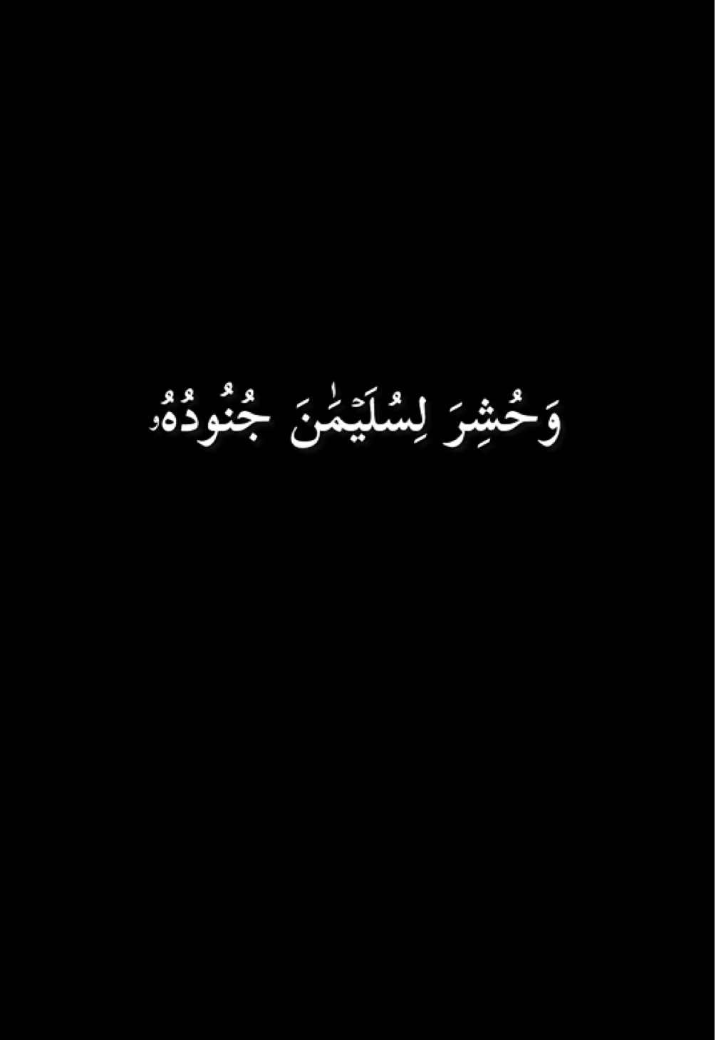 وَحُشِرَ لِسُلَيۡمَٰنَ جُنُودُهُۥ مِنَ ٱلۡجِنِّ وَٱلۡإِنسِ وَٱلطَّيۡرِ فَهُمۡ يُوزَعُونَ #قران_كريم #quran #محمود_خليل_الحصرى #كرومات_قرآنیة 