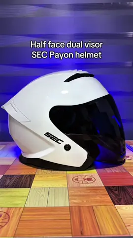 SEC half face dual visor helmet #sec #sechelmet #halffacehelmet #secpayon #dualvisor #motorcyclehelmet 