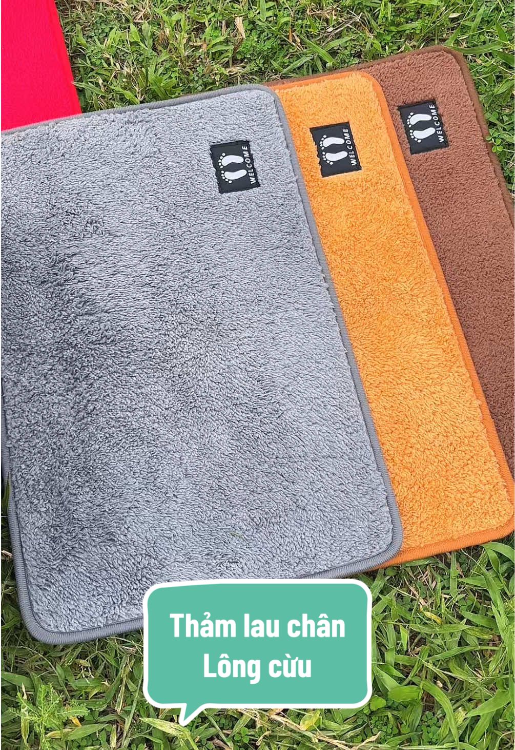 Combo 5 tấm thảm lau chân lông cừu giá hạt dẻ, thấm hút nước nhanh, chống trơn trợt, #xuhuong #thamlauchanlongcuu #thamlauchan #mecualisaa #dogiadung 