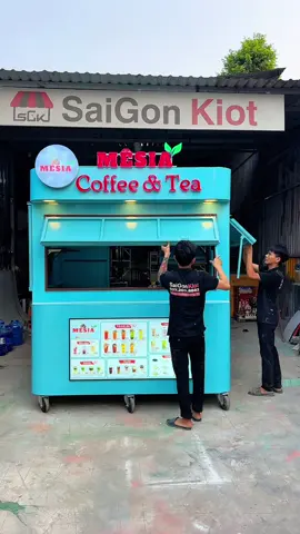 Kiosk bán trà sữa ốp full alu cao cấp #kiosk #kiot #kiottrasua #kiotbanhang #kiotluudong #saigonkiot 