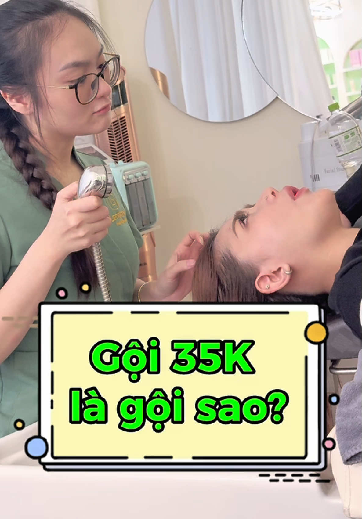 Gội 35K là gội sao? #lenabenaspa #goidauduongsinh #binhtan #goidauduongsinhbinhtan #nailsbinhtan #chamsocda 