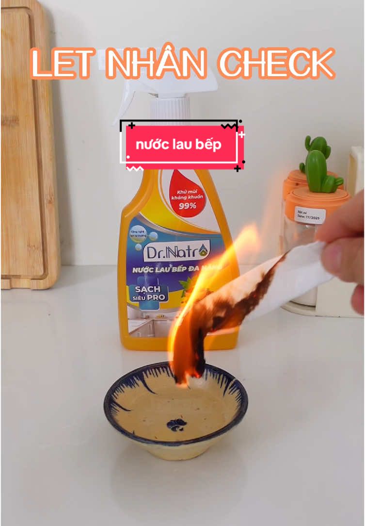 Chai này lau sạch, không cồn, xài được cho các bề mặt tiếp xúc với đồ ăn | Nước lau bếp Dr.Natro | Nhân check #nhancheck #review #SaleLuongVe #2425LuongVe #SaleVuiChinhHang 
