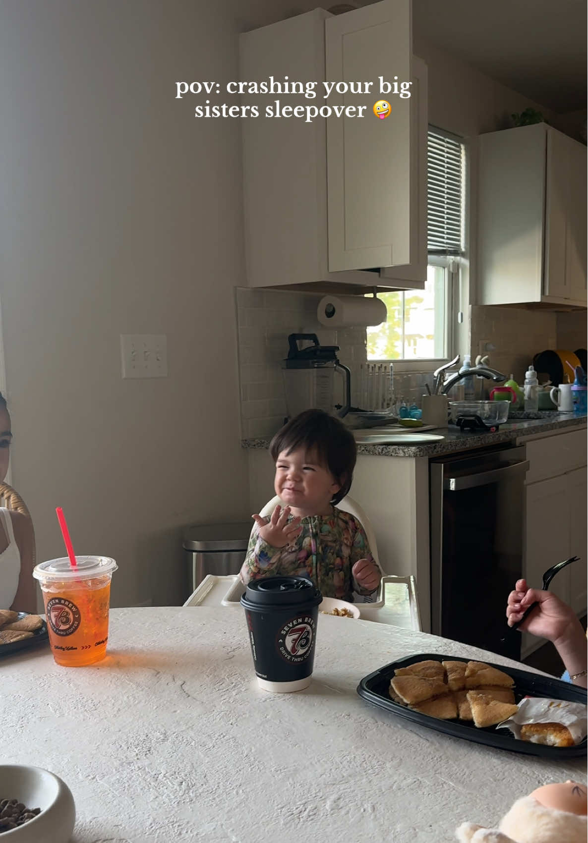 he's just a lil guy & so happy to be there lol 😭😭😭 #brothersister #Siblings #MomsofTikTok #fypシ 