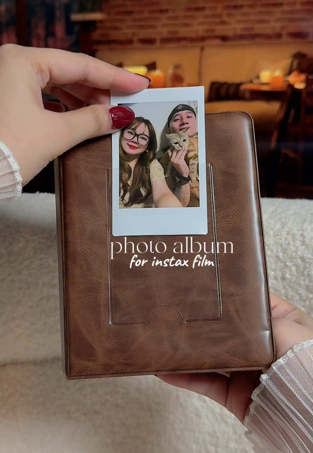 keeping memories with this photo album 🤎 #photoalbum #instax #instaxinspo #fyp 