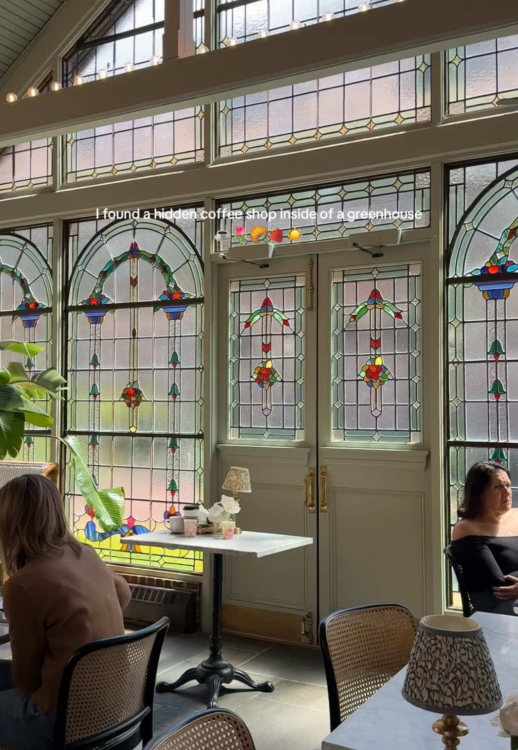 The Greenhouse is a coffee shop hidden inside of a historic greenhouse located at The American Club in Kohler, WI! The interior is gorgeous, the pastries are beyond unique - we tried the raspberry Nutella danish & bacon roll, & I loved my French toast latte 😋 #kohlerwisconsin #coffee #coffeeshop #wisconsin 