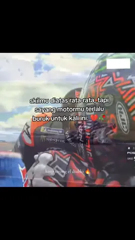 gap 4 detik harus hancur dengan jebolnya mesin 😭 #motogp #eldiablo #yamaha #dorna 