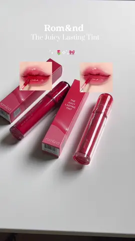 Toai iu Romand 🫶🏻🍎✨    @롬앤 romand #reviewlamdep #sonmoi #lipstick #romandthejuicylastingtint #romandnewjucylastingtint #romand #fyp #swatchson #swatches #BeautyTok #trending 