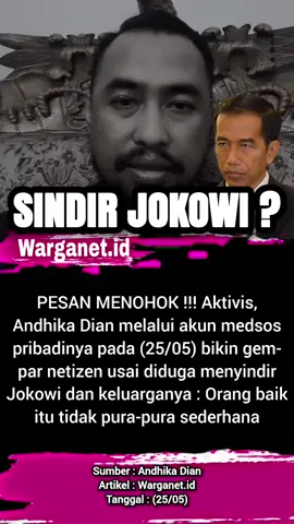 Pesan menohok Aktivis ke Joko Widodo. 25/05 #jokowi #gibran #kaesang #bobbynasution #irianajokowi 