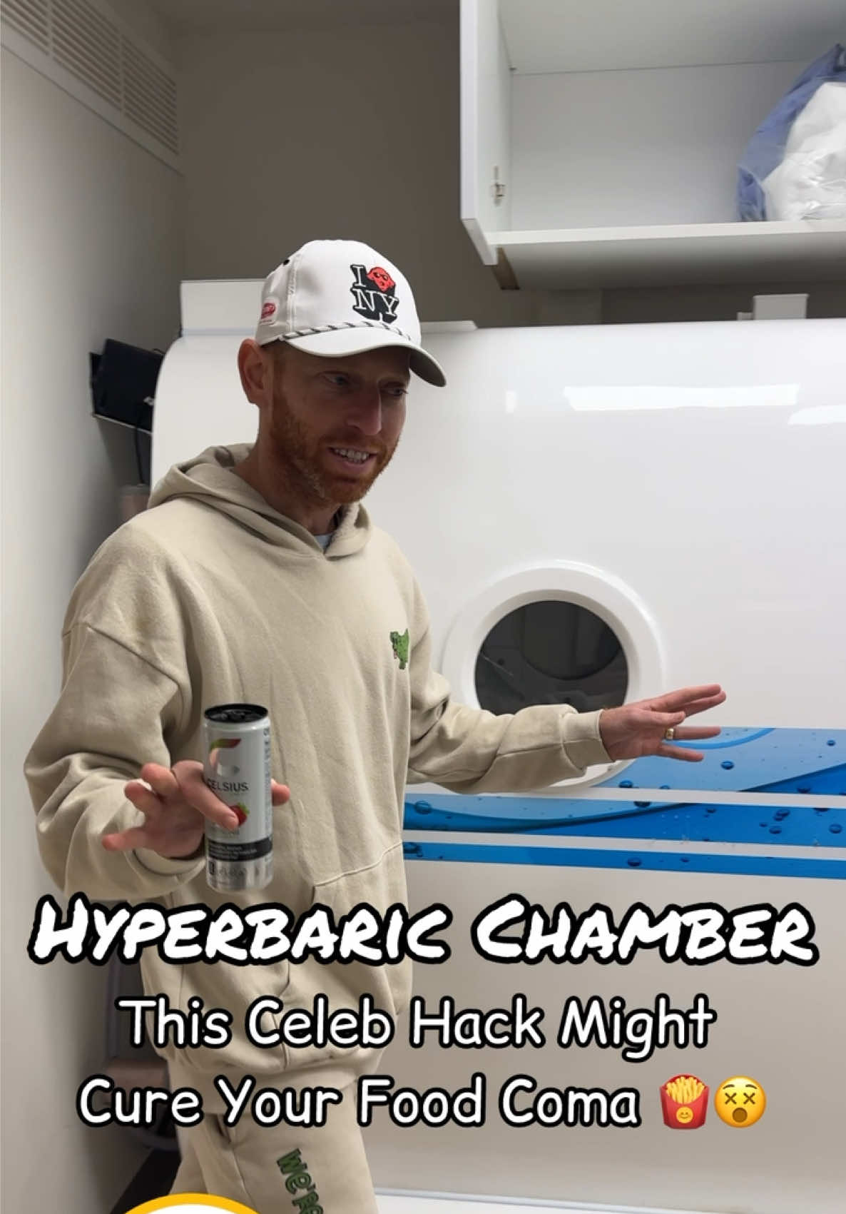Would you sit in a pod just to recover from queso, cocktails, and a triple order of fries? 😵‍💫🍟 Jake Paul sleeps in a hyperbaric chamber to bounce back from boxing. I need one after bottomless brunch. These things boost oxygen, help with recovery, and supposedly leave you glowing like a celeb… or at least alive after taco night 🌮💀 It’s the A-list way to survive the food coma. #HyperbaricChamber #PostMealRecovery #TooMuchFood #JakePaul #FoodieWellness #ChainEatsDetox #RespectTheChain  Respect the Chain with Sam E. Goldberg