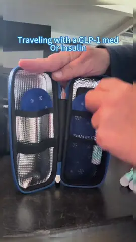 Insulin Cooler Travel Case with Thermometer Temperature Display for Diabetic Care Storage.#glp1 #insulin #travel #cooler #medicine #meds #medication #travelessentials #vacation #cold #travelkit 