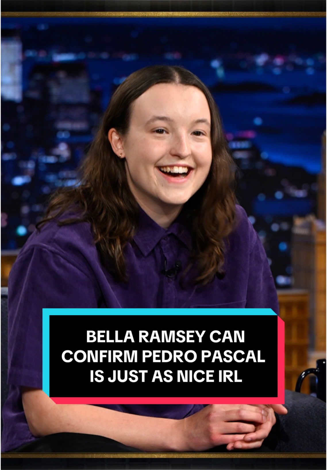 Bella Ramsey can confirm Pedro Pascal is just as nice irl 🥹 #FallonTonight #TheLastOfUs #TonightShow #TLOU #BellaRamsey #PedroPascal #JimmyFallon 