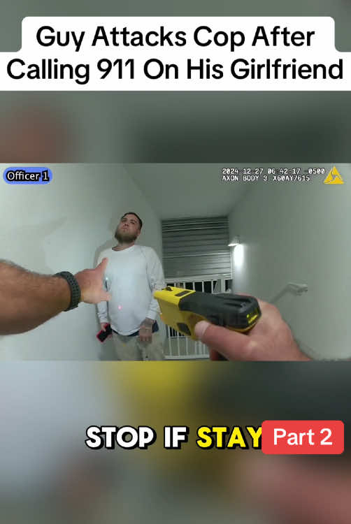 Part 2 | Guy Attacks Cop After Calling 911 On His Girlfriend  #cops #bodycam #policevideo #viralvideo #policeoftiktok 