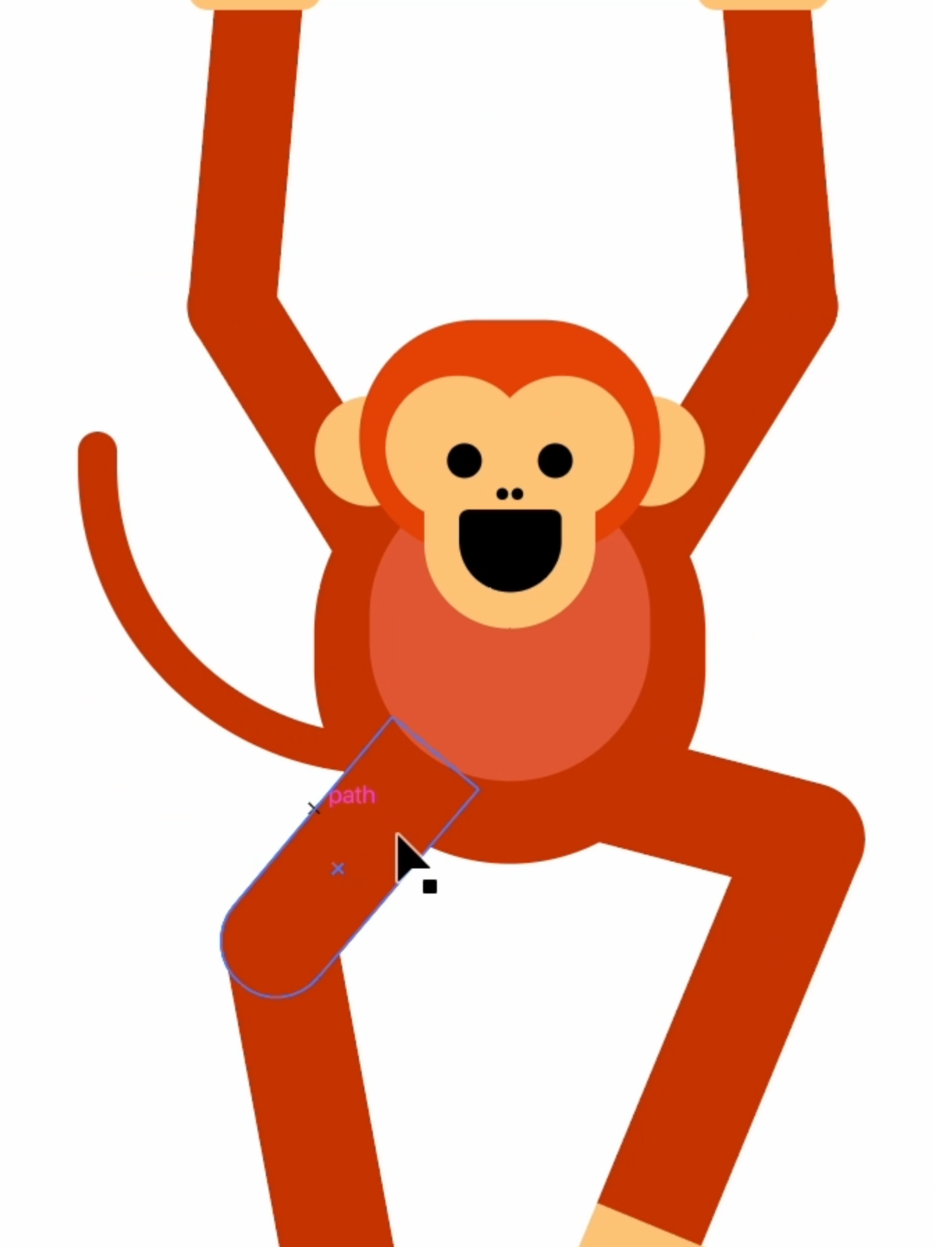 monkey | Siji Tutorial 16/20#adobeillustrator #flatdesign #vectorart #illustration #graphicdesigntutorial #drawprocess #character #animals #monkey #cuteanimals