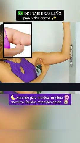 😇 si Quieres mejorar la apariencia de tus brazos de manera natural 🏞️, no pierdas esta rutina para tener unos brazos lindos por mucho más tiempo⛅ . 🌸Descubre el secreto para una figura torneada y sin celulitis con nuestras técnicas de drenaje linfático brasileño.🇧🇷 🌜Elimina la retención de líquidos y mejora la circulación y reduce medidas de forma natural. 🪴 #masajesreductores #drenajelinfático #rutinasfit #ejerciciosencasa #mujeres #spa #masajes #vientreplano #belleza #viral #masajesrelajantes #masajistaprofesional #fyp #mujer