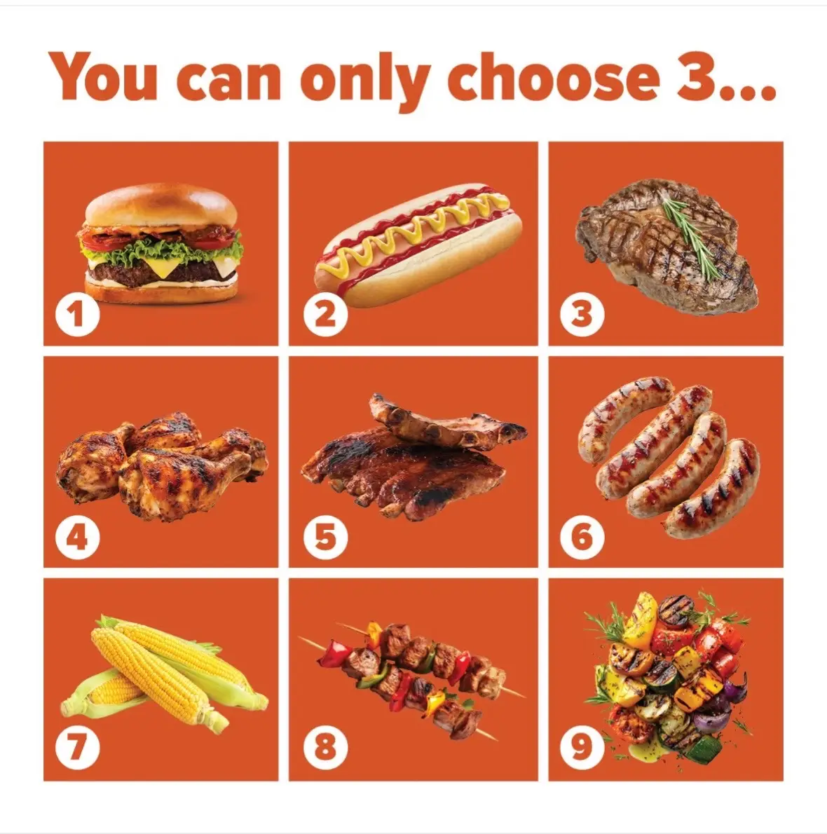 Which three would you choose? 