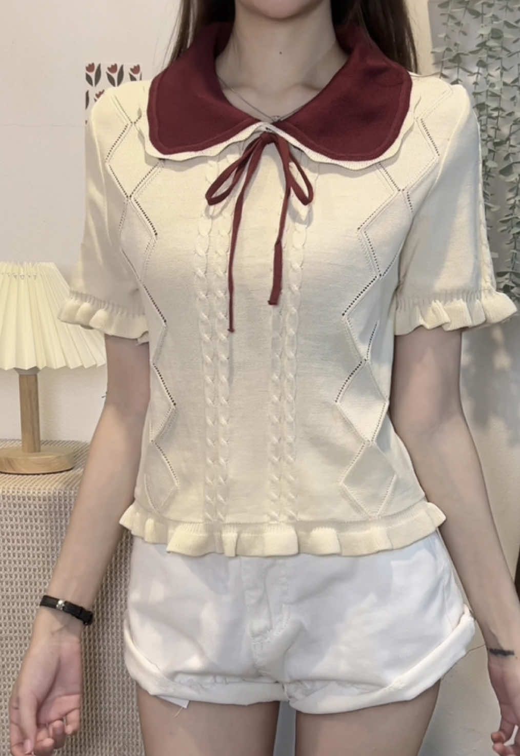 #เสื้อไหมพรมคอปก #เสื้อไหมพรม 