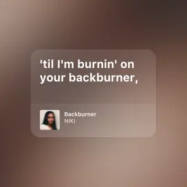 i'll always be in your corner #backburner #niki 