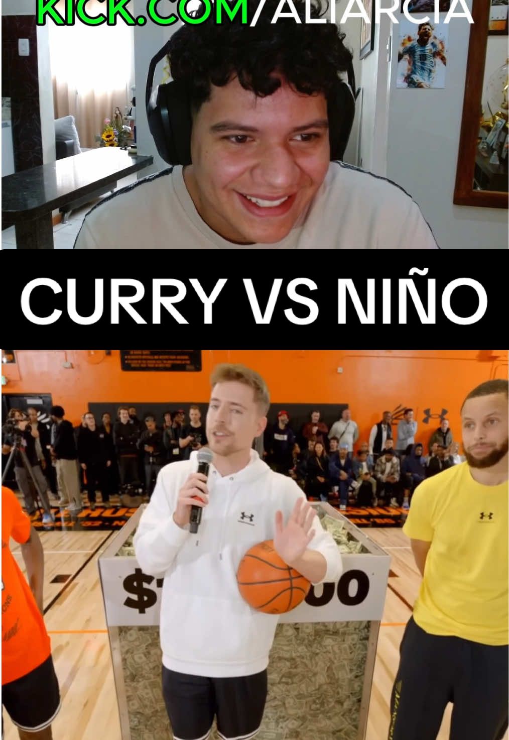 ¿Cuántos triples encesta Curry en 30 segundos? #mrbeast #mrbeastchallenge #curry #triples #basketball #reaccion 