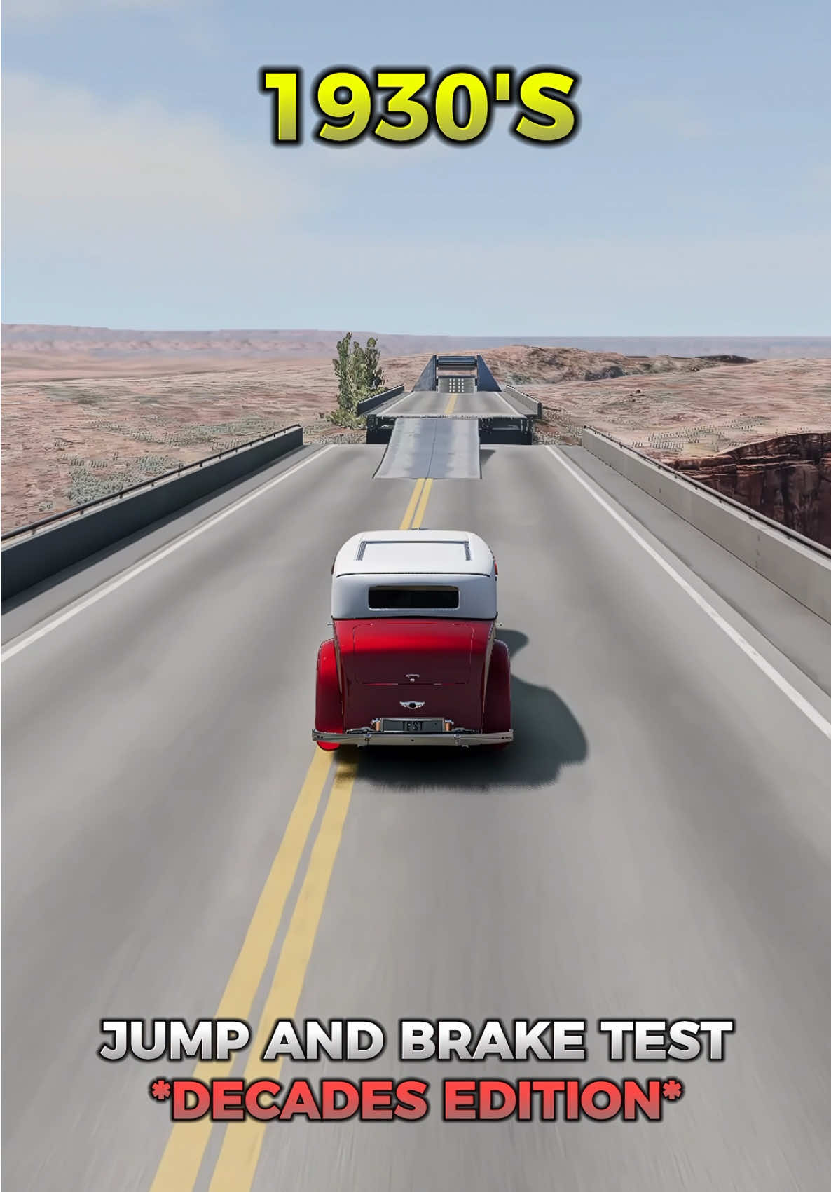 Jump Amd Brake Test Decades Edition #beamng #testhubng #beamngdrive #carcrash #gaming #fyp 