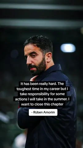 Rúben Amorim admits that this season in the Premier League has been the toughest in his career #fyp #viral #amorim 