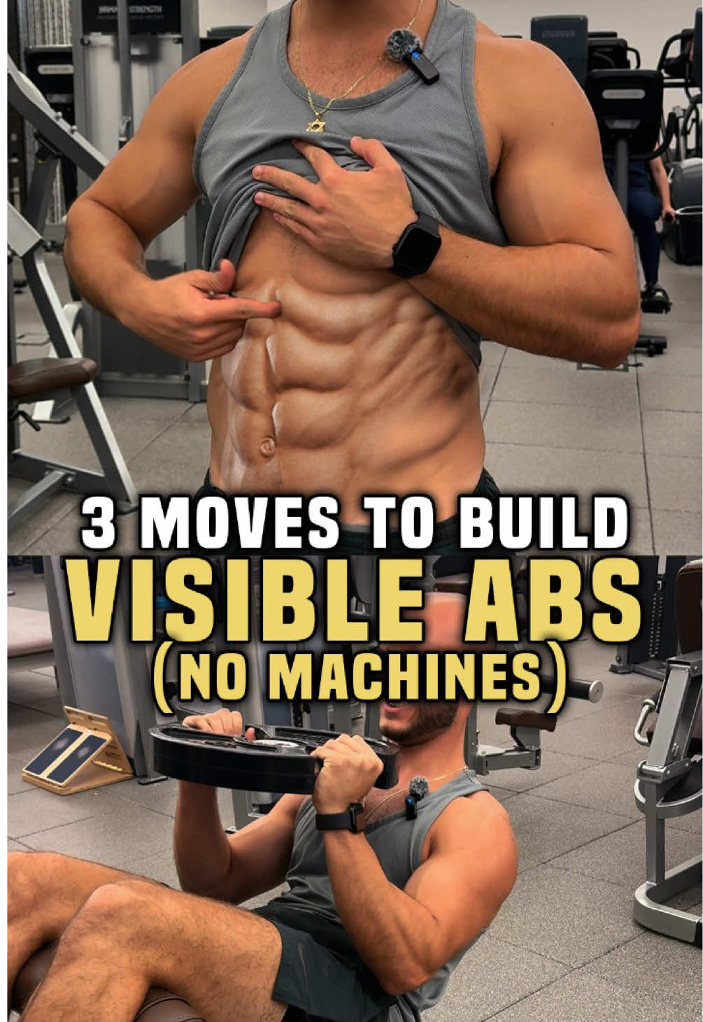 3 Moves to Build Visible Abs — No Machines Needed. 💥🔥 You don’t need a full gym to carve out your core. Just smart training and real effort: 1️⃣ Cable Crunches – Go heavy, go slow 2️⃣ Hanging Knee Raises – Control every rep 3️⃣ Weighted Sit-Ups – More load = more growth Train your abs like any other muscle: ➡️ Add resistance ➡️ Control the movement ➡️ Stay consistent ✅ Tag a friend who always skips abs, and follow @itscoachgabriel for more training that actually works.