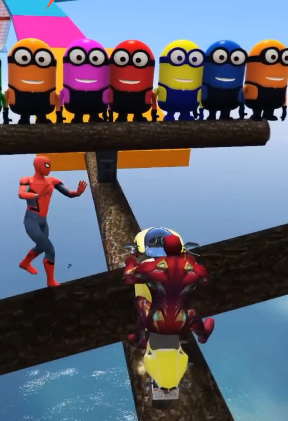 Spider-Man takes it to the next level! 🕷️🏍️ High-speed motorcycle action, wild spirals, a giant funnel, and a deadly bridge stunt! 😱 This is not just a ride — it’s a superhero thrill show! 🔥 ⸻ #SpiderManStunt #SuperheroRide #EpicMotorcycle #InsaneStunt #ActionPacked #MarvelHero #ExtremeRide #BridgeChallenge 