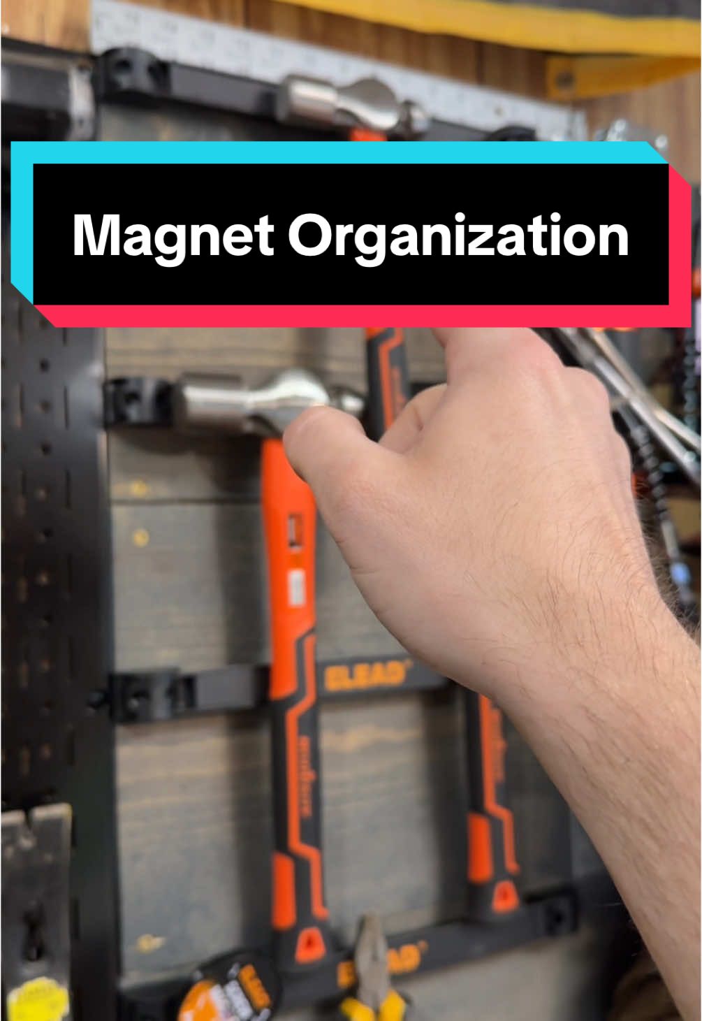 I always thought these magnet strips for tool organization was a joke but clearly they work! #handyman #diyproject #tools #organization #garageorganization 