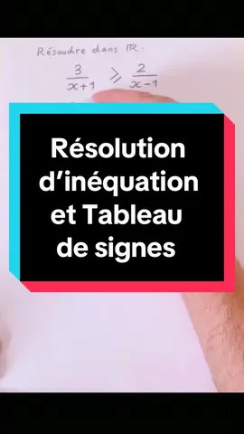 L’équation du jour : Résolution d’une inéquation et tableau de signes. #math #revision #lycee #equation #bac #bac2025 #apprendresurtiktok 
