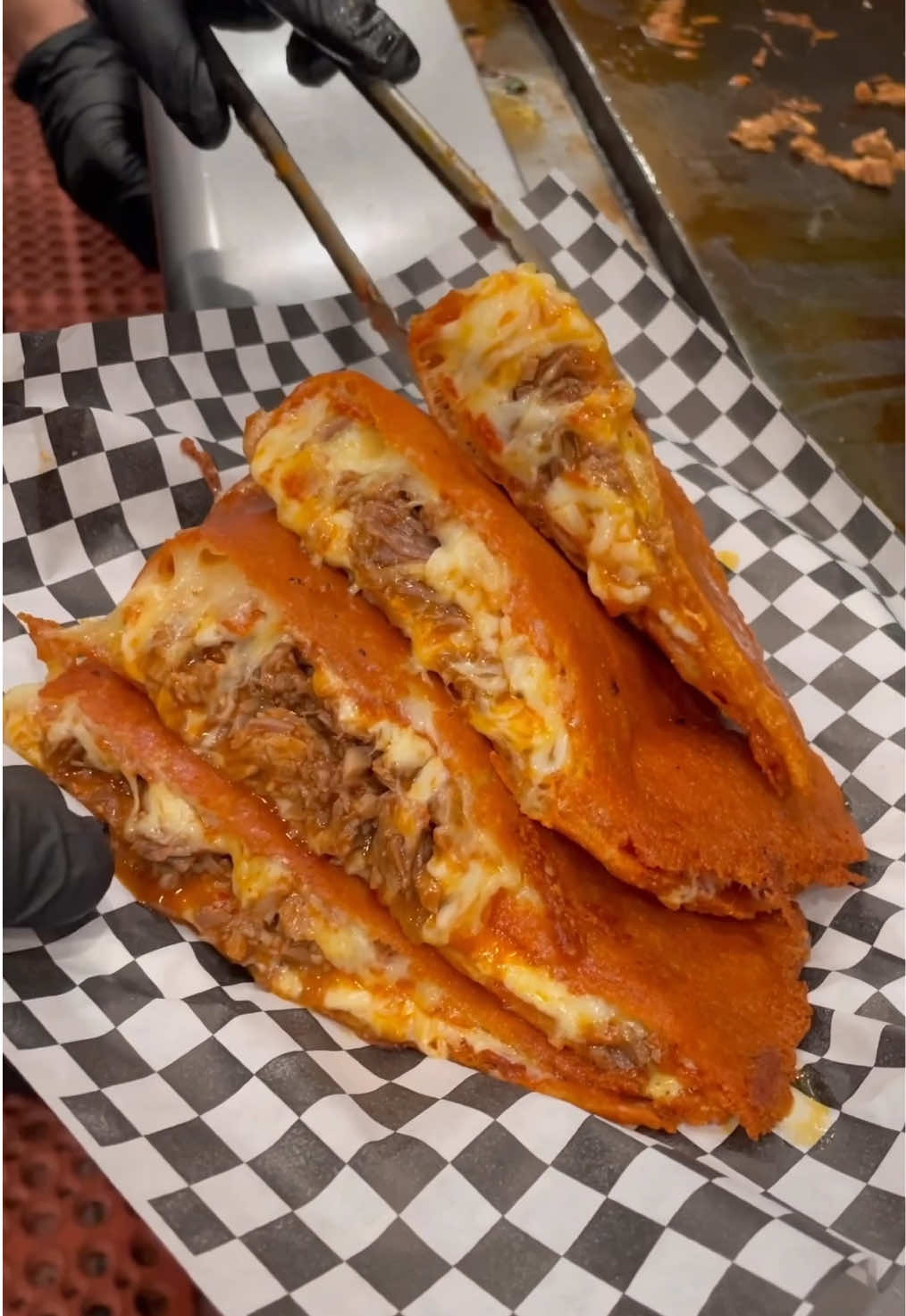 Cheese on cheese @BirriaLosSocios #grubspot #cheese #quesadilla #birria #cheesy 