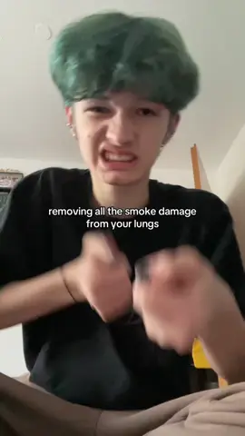 #smokedamage #removing #lungs #adidasjackentyp #fyp #bluehair 