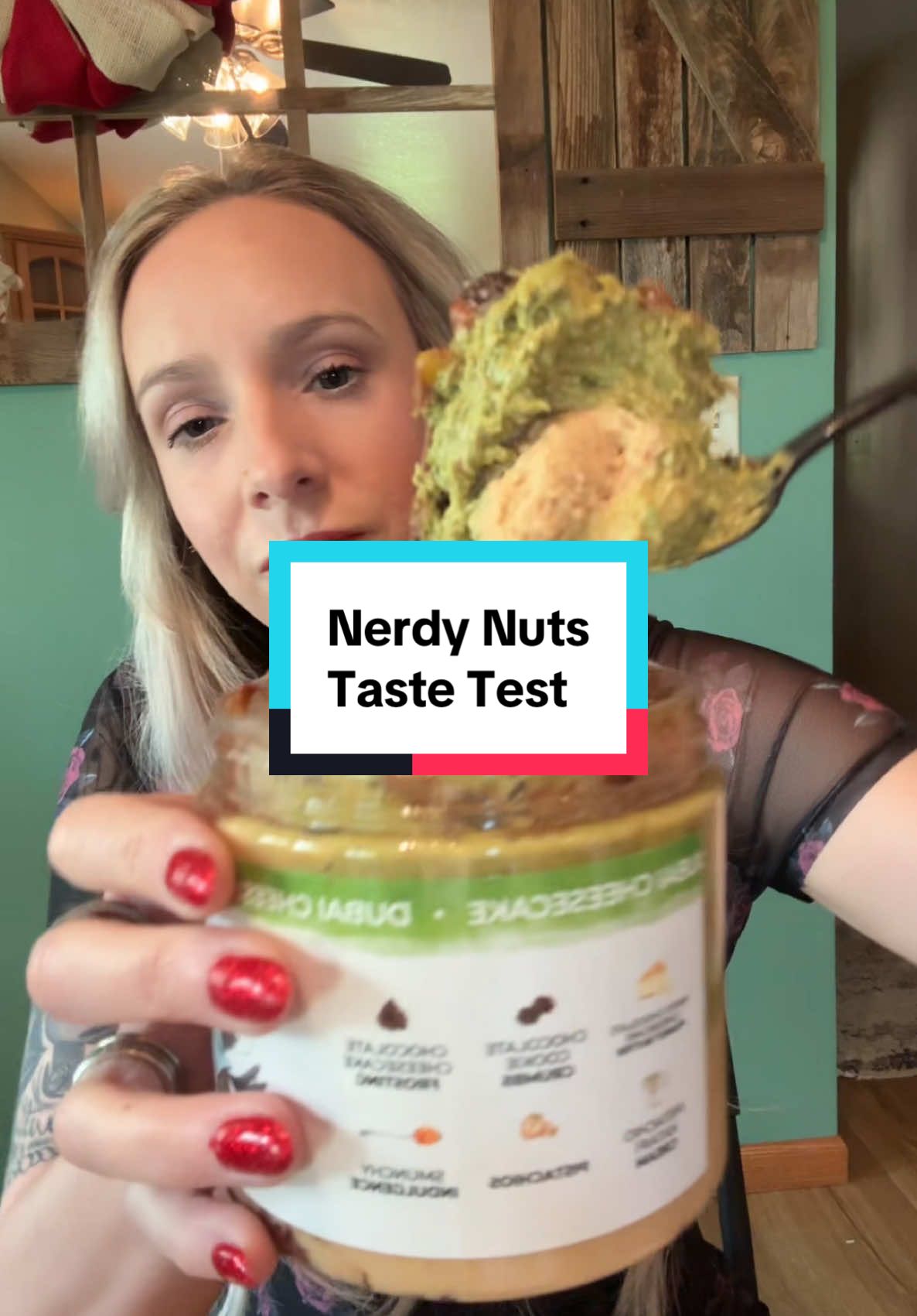 @Nerdy Nuts Shop taste test! Biscavalanche and Dubai Cheesecake! SOOOO GOOD! Use code ROSELEE10 to save 10%! #roselee #nerdynuts 