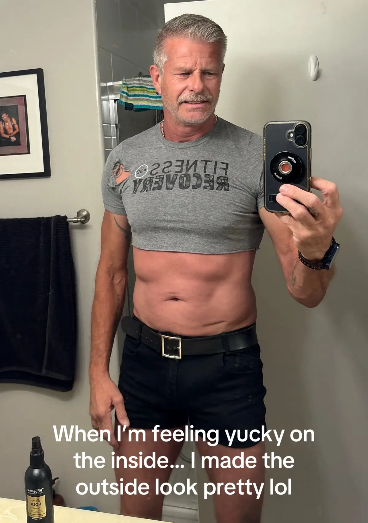 So when I’m feeling yucky on the inside and my head is telling me bad things I try to make the outside look good. Sometimes it helps sometimes it doesn’t today it has.